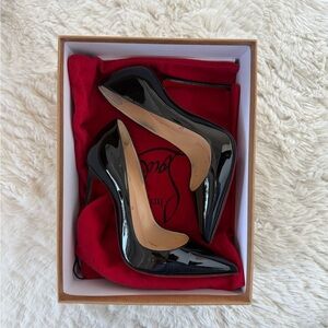 So Kate Black Patent Leather Stiletto Heels